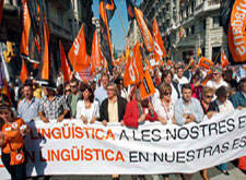 Barcelona: miles de manifestantes a favor de la libre enseñanza en español